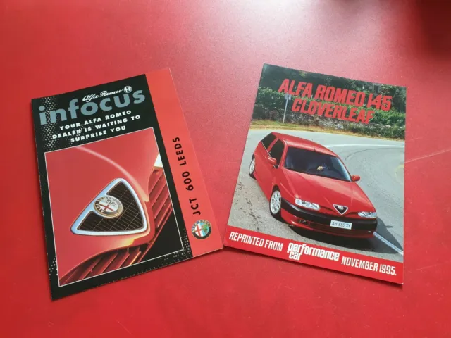 1995 Alfa Romeo UK Infocus & Performance Car 145 2.0 Cloverleaf Feature Brochure