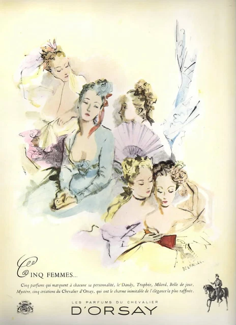 Ad Publicite Parfum Perfume Le Chevalier D'orsay Delfau