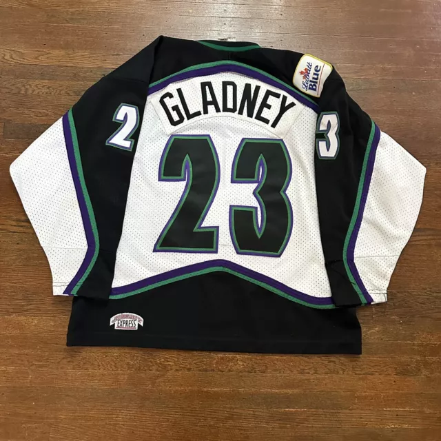 Vintage 1990s Jason Gladney Buffalo Wings Game Worn Roller Hockey Jersey RHI