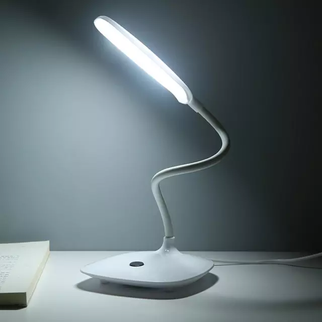 fr Bendable Reading Lamp USB Charging White Light Bedside Lamp for Home Office D