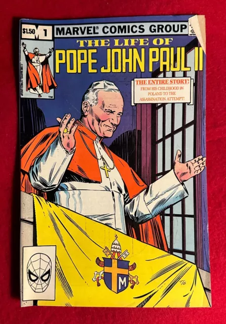 Marvel Comics Group-The Life of Pope John Paul 2, Vol 1, No 1, 1982 acceptable