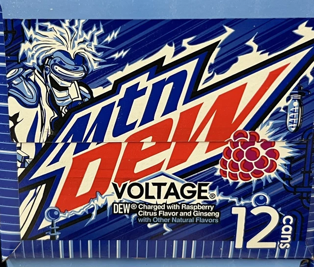 MOUNTAIN DEW VOLTAGE Raspberry Citrus Ginseng Soda 12 Pack Mtn Dew £26.88 PicClick UK