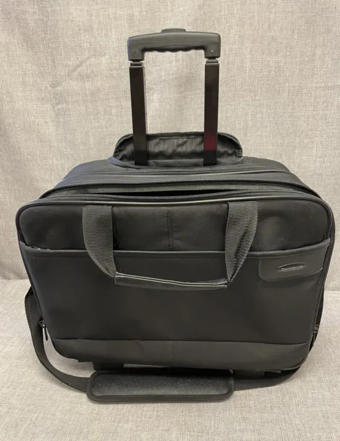 Samsonite Wheeled Business Laptop Case Travel Bag Carry On Luggage Black