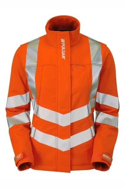 Cappotto giacca Pulsar PR707 Donna Rail Spec guscio morbido sicurezza lavoro hi vis UK 12