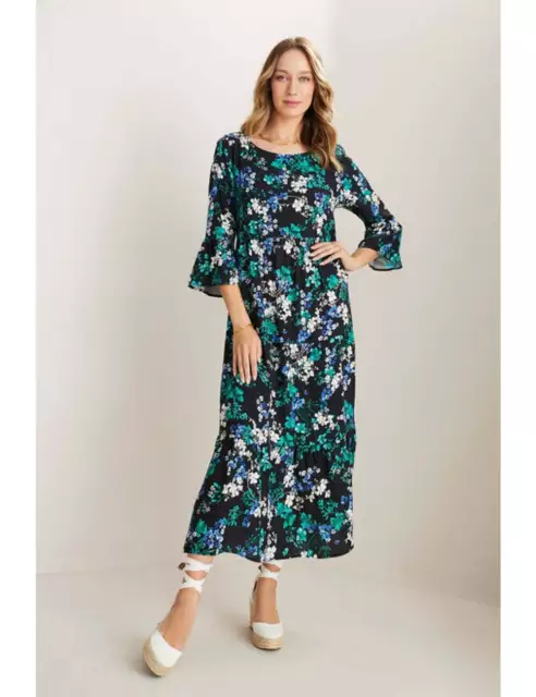 Heine - Womens Dress -  Tiered Frill Maxi Dress