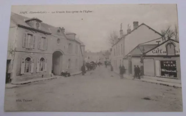 Cpa Eure Et Loir 28 Jouy La Grande Rue Prise De L'eglise
