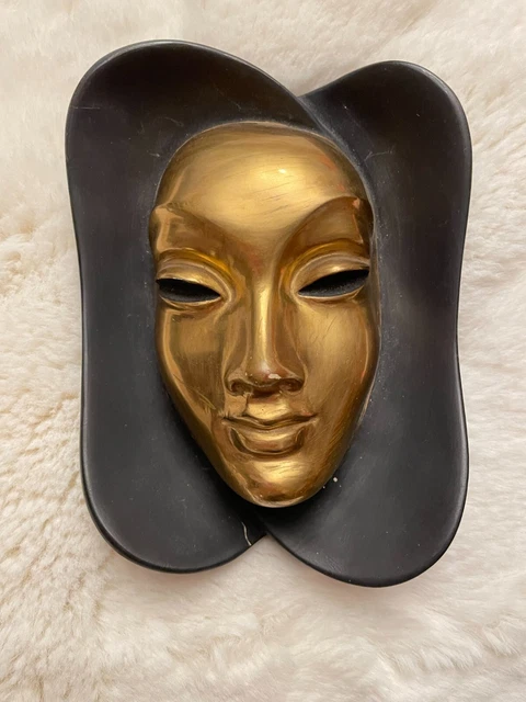 Vintage Achatit  Wandmaske-Werkstätten Hans Schirmer-50er Jahre-wunderschön