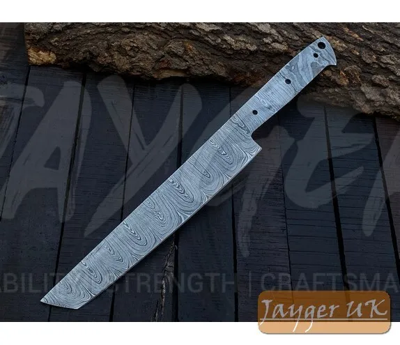 Handmade Kitchen Knife Blade-Damascus Steel Blank-Jayger-Chef Knife-K21