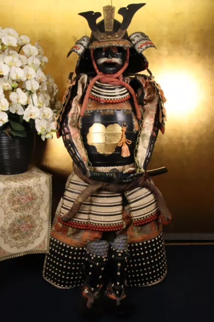 Vintage Japanese Iron Samurai Armor Wearable 八幡大菩薩 Yoroi Kabuto With Katana Obi 3