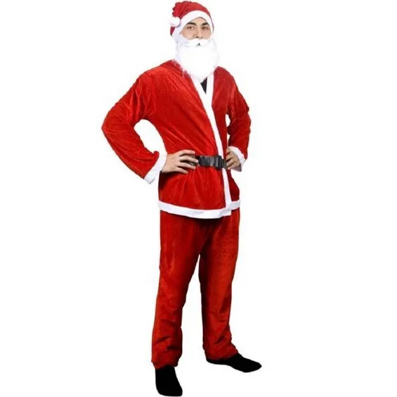 Costume da uomo Babbo Natale Vestito adulti santa claus travestimento natalizia