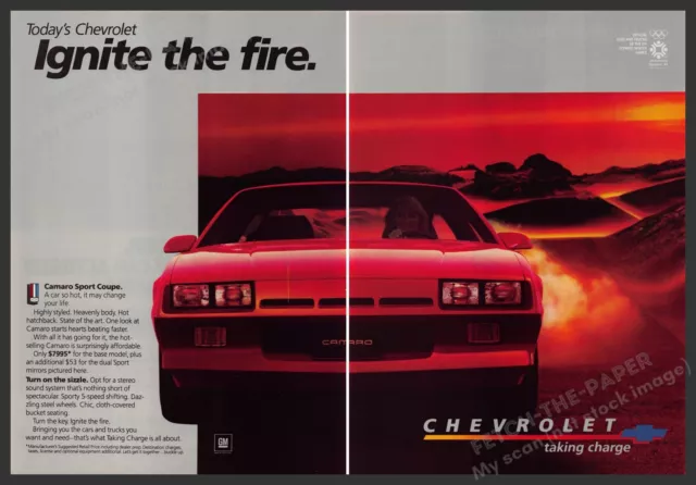 CHEVROLET CAMARO SPORT Coupe Car 1980s Print Advertisement Ad (2 pages ...