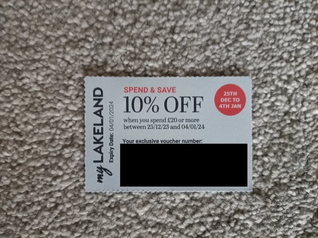 Lakeland Voucher 10% off when you spend £20 or more online in-store