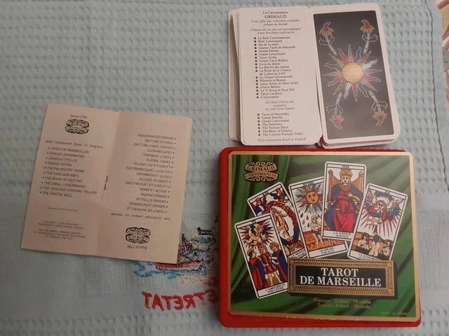 Vintage Tarot Cards B P Grimaud Ancien Tarot De Marseille Complete In