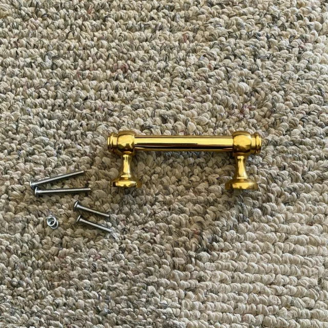 Restoration Hardware Lugarno 3 Inch Drawer Pull Aged Brass 24120459