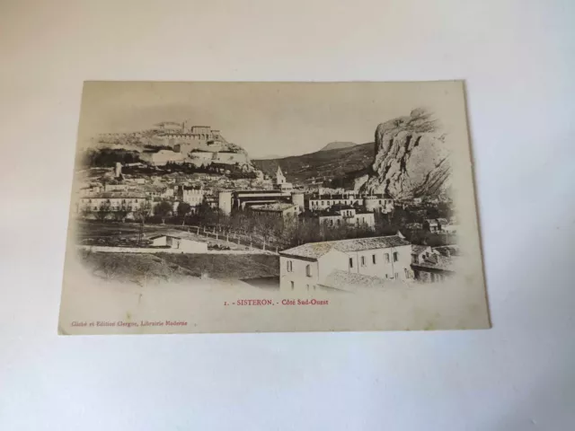 Carte postale ancienne ALPES-DE-HAUTE-PROVENCE SISTERON 1 côté sud ouest