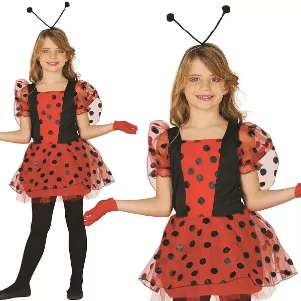 Enfants Filles Déguisement Costume Coccinelle Insecte Neuf Fg