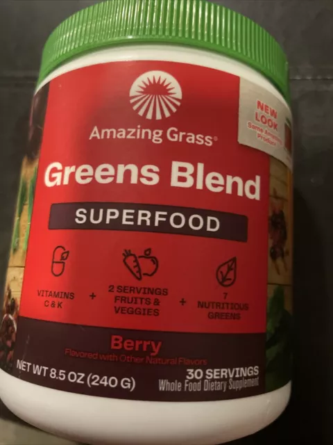 Amazing Grass Green Superfood Drink Powder Berry 8.5 oz