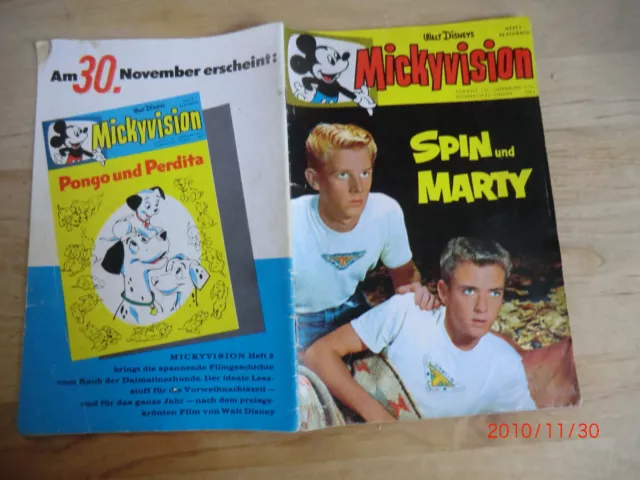 Mickyvision Heft 1 von 1962 Spin und Marty Ehapa Walt Disney