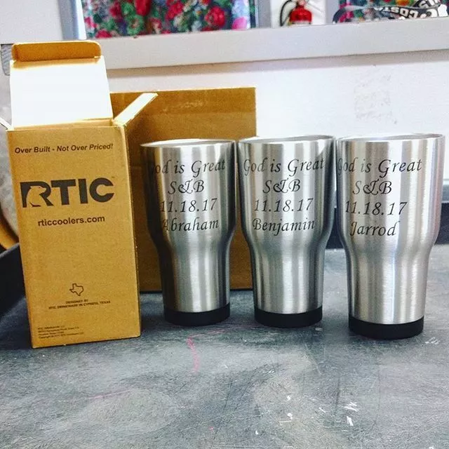 RTIC Tumbler Stainless Steel Travel Cup Thermos Mug  + Laser Engraving Option 4