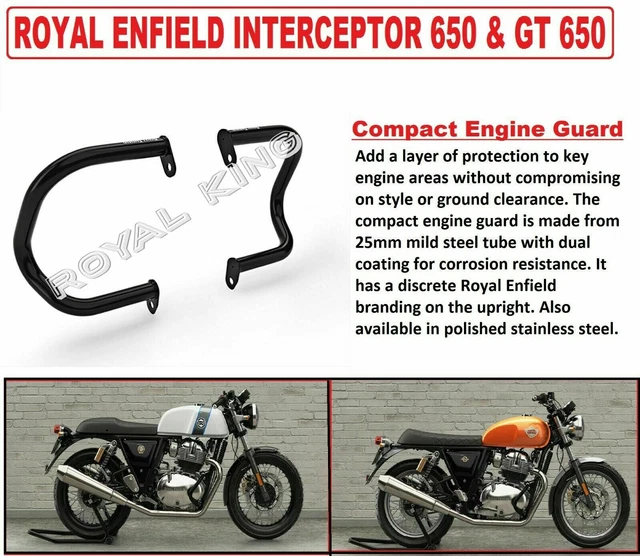 ROYAL ENFIELD ENGINE GUARD, For INTERCEPTOR 650 & GT 650 BLACK