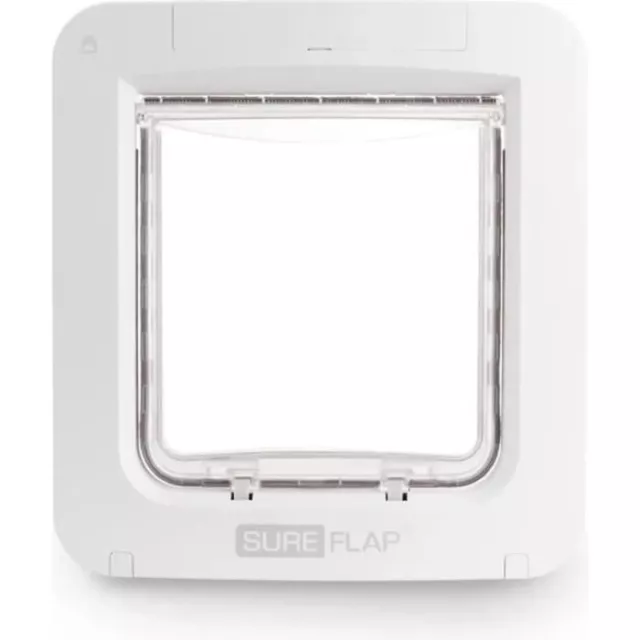 SUREFLAP Grande Chatiere a Puce électronique Connecté - Blanc - 178 mm x 170 mm