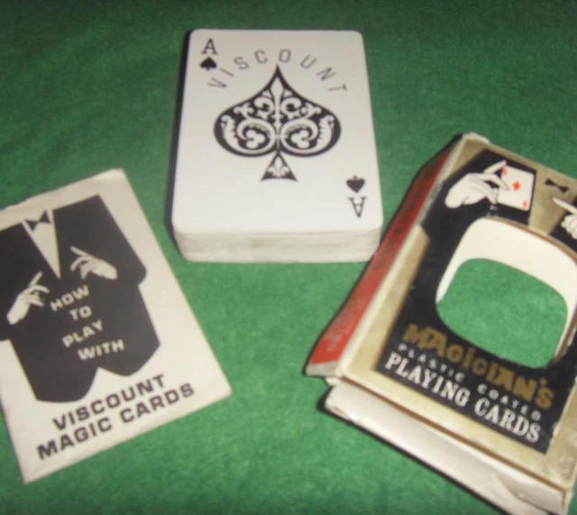 VINTAGE ANTIQUE MAGIC MAGIC Playing Cards Spielkarten Box Playing Card