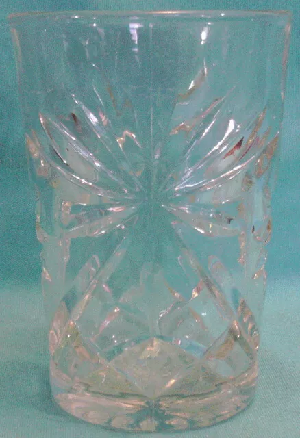 Vintage ANCHOR HOCKING EAPC Early American PresCut Clear Tumbler 4.5" TALL