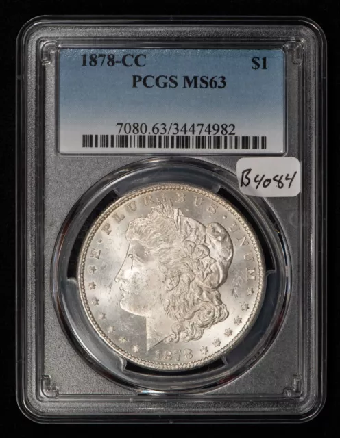 1878-CC $1 Morgan Silver Dollar -Frosty Key Date Carson City- PCGS MS 63 - B4084