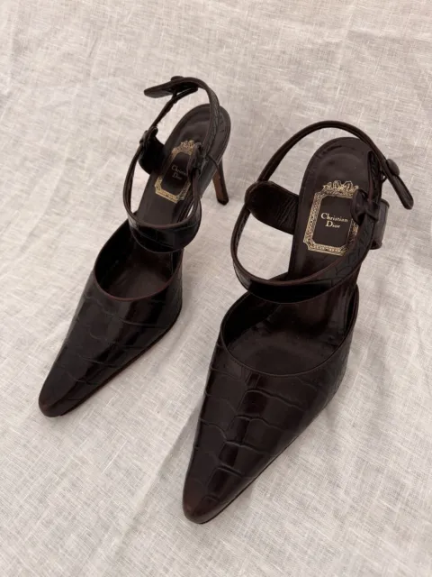 Christian Dior Vintage Leather Heels Size 39