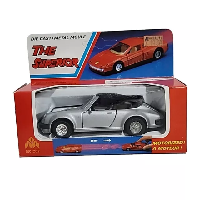 The Superior 8401 Porsche 911 Sc Vintage Die-Cast Model Pull Back Action Car