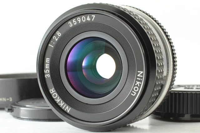 [N MINT w/Hood] Nikon Ai Nikkor 35mm F2.8 Wide Angle MF Lens F Mount From JAPAN
