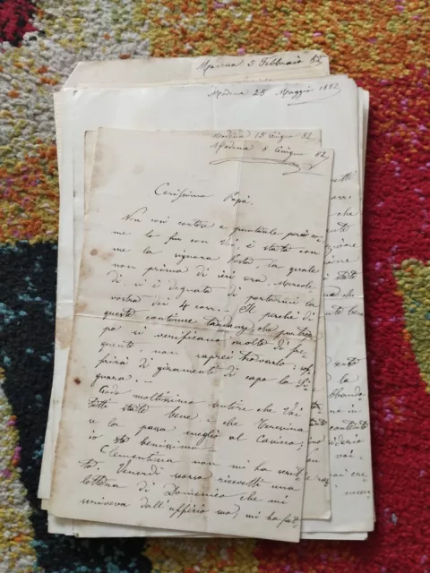 Lotto 20 Lettere Private Allievo Ufficiale Rei Accademia Modena Napoli 1882