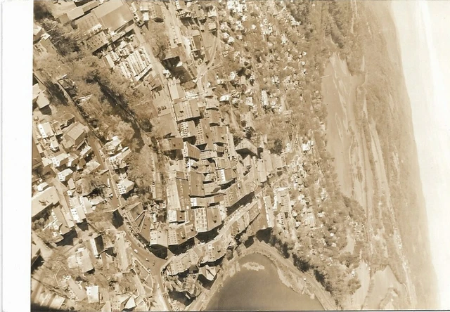 Rppc Brattleboro Vermont Postcard Airplane Aerial View,  Real Photo Vt Pc