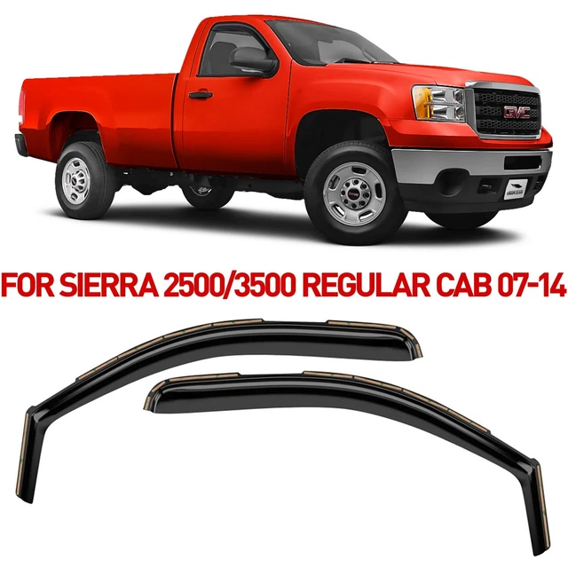 Rain Guards Vent Visors Shade for 07-14 GMC Sierra 2500/3500 Regular Cab