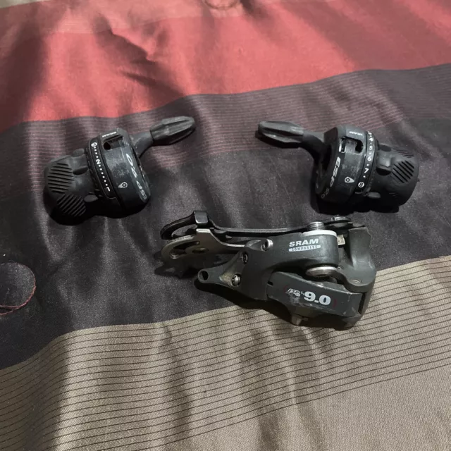 SRAM ESP 9.0 Composite Rear Derailleur Long Cage w/ Shifter Right Left 3x8 Speed SRAM ESP 9.0 Composite Rear Derailleur Long Cage w/ Shifter Right Left 3x8 Speed