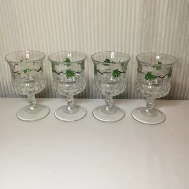 Metlox Poppytrail California Ivy Steamed 6" Drinking Glasses Vintage