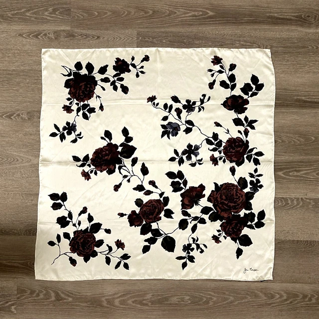 Foulard En Soie Jim Thompson Avec Décor De Poissons - 46x46 Cm - Occasion