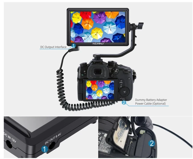 FEELWORLD FW568 V3 6 Inc DSLR Camera Field Monitor IPS Full HD 1920X1080 4K HDMI