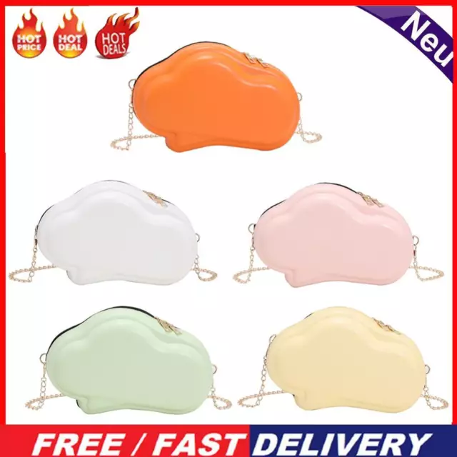 Women Mini Cloud Shoulder Bag Leather Candy Solid Color Chain Messenger Handbag