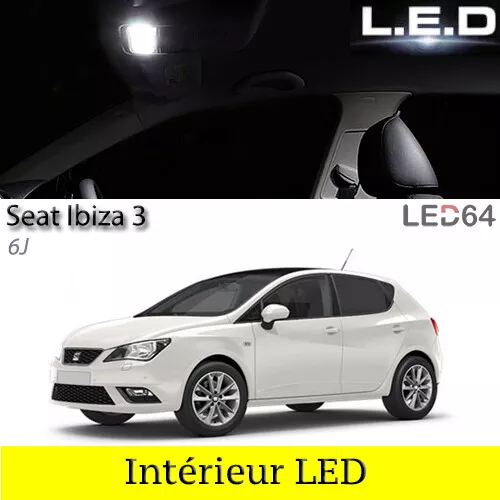 Kit ampoules à LED pour l'éclairage intérieur habitacle blanc Seat Ibiza 4 6J