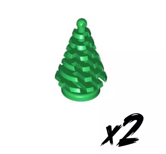 2x LEGO 2435 • Pflanze • Tannenbaum • plant • grün • Green