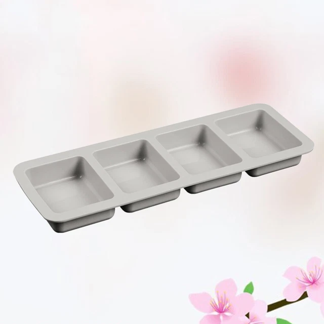 4 Hohlräume Seifenlaib Silikonform DIY Werkzeug Seifenkuchenherstellung Zubehör