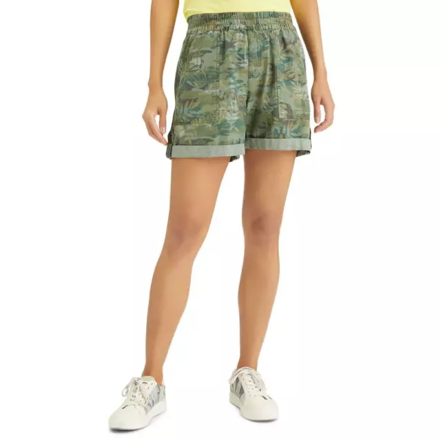 Sanctuary Womens Trail Blazer Printed Stretch Cuffed Shorts BHFO 4513