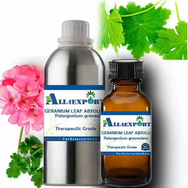 PURE GERANIUM LEAF ABSOLUTE Pelargonium graveolens NATURAL AYURVEDA HERBAL AROMA