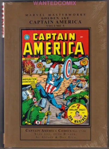 Marvel Masterworks Captain America Vol 5 Hc Mmw Stan Lee 17 18 19 20 Wwii Nazi 1