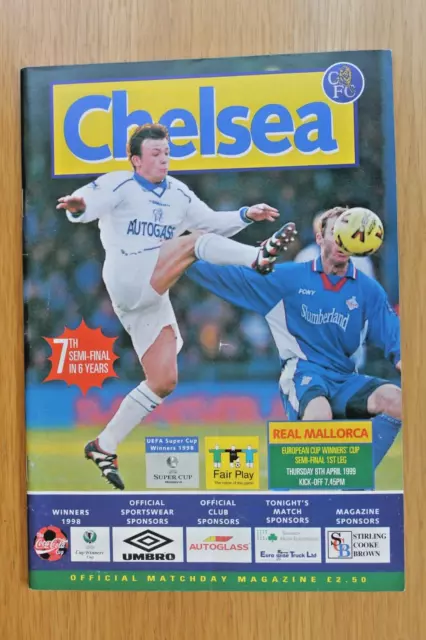 Chelsea Vs Real Mallorca Euro Cup Winners Cup Semi Final 8th Apr 1999