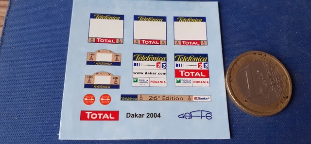 DECALCOMANIE DECALS plaque rallye dakar 2004 1/43 EUR 8,00 - PicClick FR