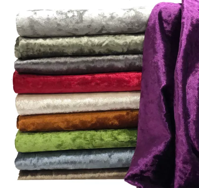 Crushed Velvet Fabric Premium Quality Material Dressmaking Upholstery 140cm Wide