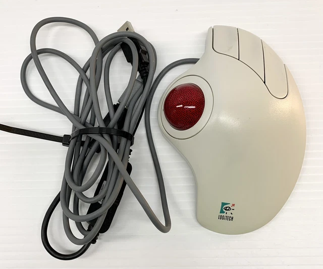 VINTAGE LOGITECH TRACKMAN Marble Trackball PS/2 Mouse T-CH11 £16.46 ...