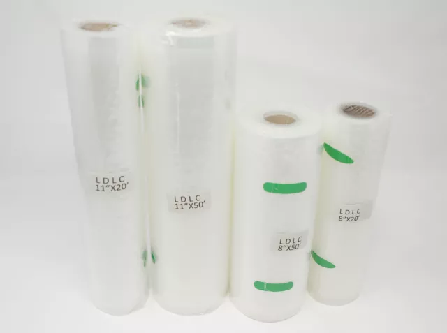 2/4 Giant 8"x50' 11"x50' Rolls Vacuum Sealer Bags Food Saver Embossed Bags 4 Mil